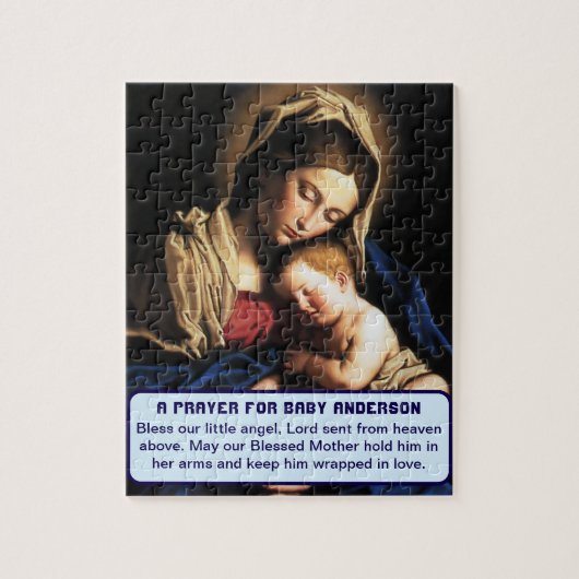 Gezegende Moeder met Christus Kind baby jongen Kee Legpuzzel (Verticaal)