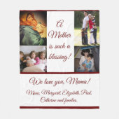 Gezegende Moeder met Foto's Fleece Deken (Voorkant)