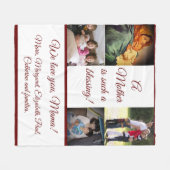 Gezegende Moeder met Foto's Fleece Deken (Voorkant (Horizontaal))