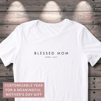 Gezegende Moeder Moderne Moederdag Aangepast Jaar  Tri-Blend Shirt