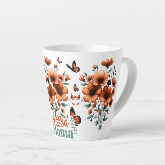 Gezegende Moeder Moederdag Latte Mok (Rechterhoek)