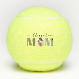 Gezegende Moeder Persoonlijke Foto Tennisballen