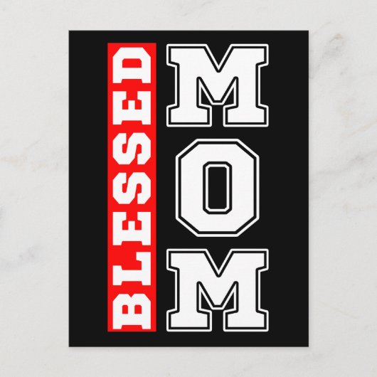 Gezegende Moeder Typografie Moederdag Briefkaart (Voorkant)