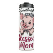 Gezegende Moeder Varken Houding Teken Thermosbeker (Voorkant)
