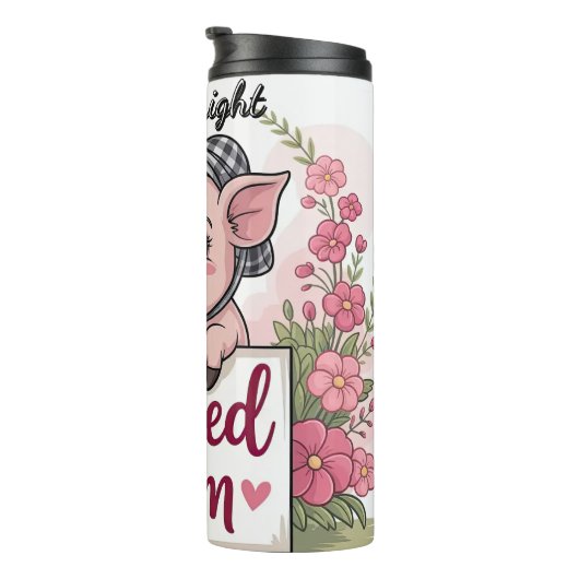 Gezegende Moeder Varken Houding Teken Thermosbeker (Geroteerd rechts)