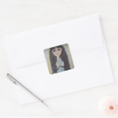 Gezegende Moeder vol gebeden Vierkante Sticker (Envelop)