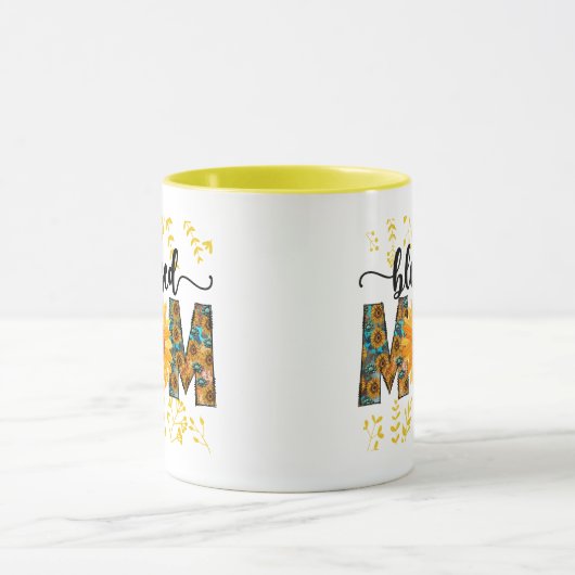 Gezegende Moeder zonnebloem twee-toon Mok (Midden)