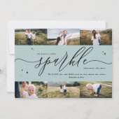 Gezegende multi foto elegante ster vakantie feestdagenkaart (Achterkant)