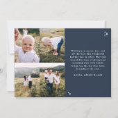 Gezegende multi foto elegante ster winter feestdagenkaart (Achterkant)