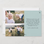 Gezegende multi foto elegante ster winter feestdagenkaart (Achterkant)