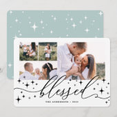 Gezegende multi foto kerstkaart (Voorkant / Achterkant)