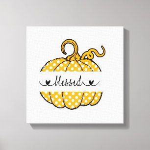 Gezegende Nana Pompoen Kunst Thanksgiving Hallowee Canvas Afdruk