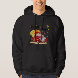Gezegende Nana Rode Vrachtwagen Holding Pompoen He Hoodie