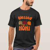 Gezegende noni Pumpkin Leopard Thankful Grateful W T-shirt (Voorkant)