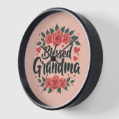 Gezegende Oma Bloemen Rozen Typografie (Hoek)