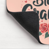 Gezegende Oma Bloemen  Rozen Typografie Muismat (Hoek)