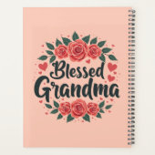 Gezegende Oma Bloemen Rozen Typografie Planner (Achterkant)