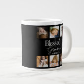 Gezegende Oma est Datum met 6 Fotocollage Grote Koffiekop (Voorkant rechts)