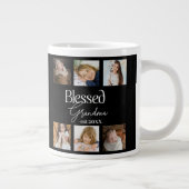 Gezegende Oma est Datum met 6 Fotocollage Grote Koffiekop (Rechts)