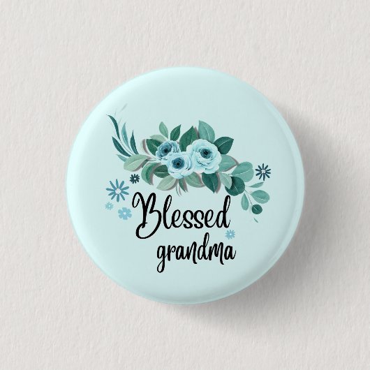 Gezegende oma ronde button 3,2 cm (Voorkant)