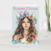 Gezegende Ostara Eostre lente equinox Feestdagen Kaart (Voorkant)