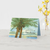 Gezegende Palmzondag Tropische Boom Hosanna Kaart (Gele Bloem)