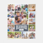 Gezegende Pap 15 Fotocollage Fleece Deken (Voorkant)