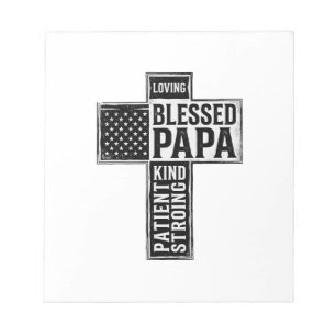 Gezegende Papa Kruis Christelijke Vintage Typograf Notitieblok