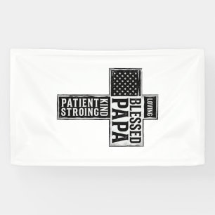 Gezegende Papa Kruis Christelijke Vintage Typograf Spandoek