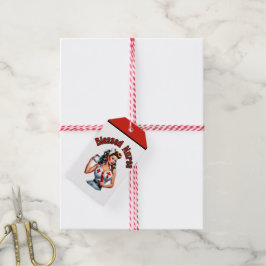 Gezegende Pin-up Verpleegster Cadeaulabel
