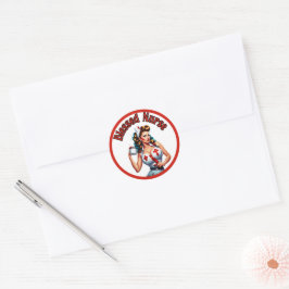 Gezegende Pin-up Verpleegster Ronde Sticker
