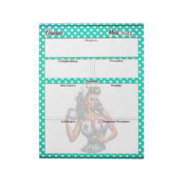 Gezegende Pinup Verpleegkundige _ Ziekte Temp 1 Notitieblok