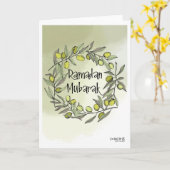 Gezegende Ramadan Kaart (Gele Bloem)