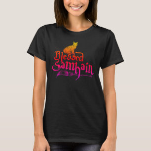 Gezegende Samhain - Kattenheksen Broom 1a T-shirt