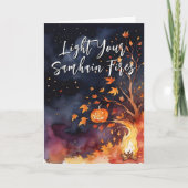 Gezegende Samhain Night Halloween Pompoenen Herfst Kaart (Voorkant)