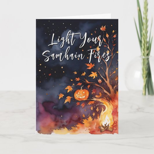 Gezegende Samhain Night Halloween Pompoenen Herfst Kaart (Voorkant)