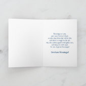 Gezegende Samhain - Witch Blue Sparkle Kaart (Binnen)