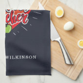 Gezegende schoolleraar hartpotlood Apple Aangepast Theedoek (Quarter Fold)