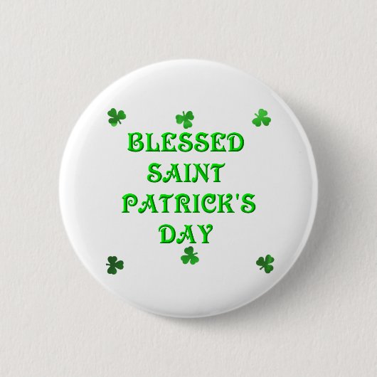 Gezegende Sint Patrick's Day (1) Ronde Button 5,7 Cm (Voorkant)