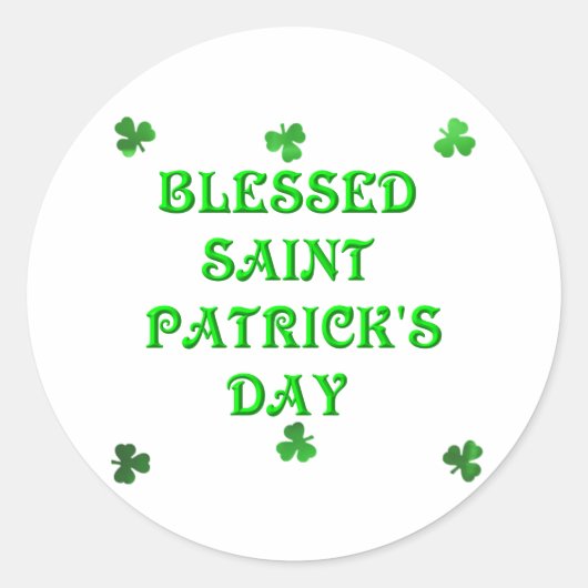 Gezegende Sint Patrick's Day (1) Ronde Sticker (Voorkant)