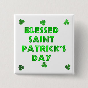 Gezegende Sint Patrick's Day (2) Vierkante Button 5,1 Cm