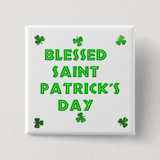 Gezegende Sint Patrick's Day (2) Vierkante Button 5,1 Cm (Voorkant)