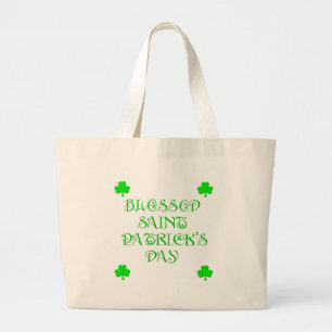 Gezegende Sint Patrick's Day (3) Grote Tote Bag
