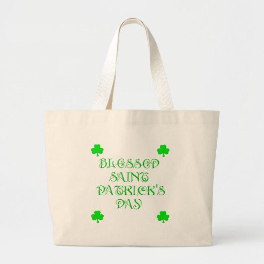 Gezegende Sint Patrick's Day (3) Grote Tote Bag (Voorkant)