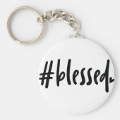 Gezegende Sleutelhanger zwart-wit en bedankt harte (Voorkant)