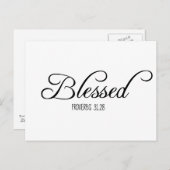 Gezegende Spreuken 31 Bijbelvers Briefkaart (Voorkant / Achterkant)