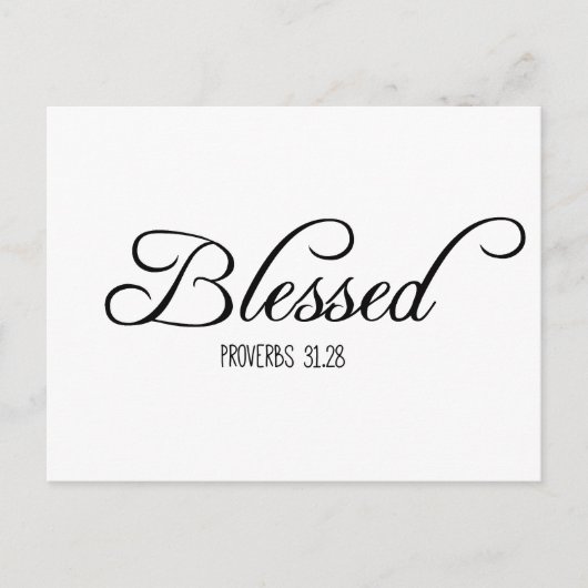 Gezegende Spreuken 31 Bijbelvers Briefkaart (Voorkant)