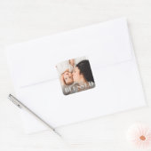 Gezegende sterren vakantiefoto vierkante sticker (Envelop)