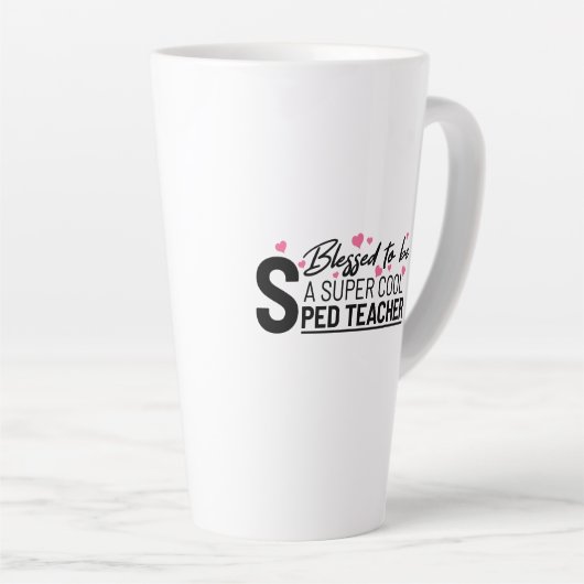 gezegende supercoole gezegden voor speerpuntlerare latte mok (Rechterhoek)