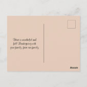 Gezegende Thanksgiving Broodkaas en druiven Briefkaart (Achterkant)